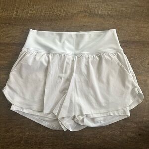 Women's YPB White Athletic Shorts